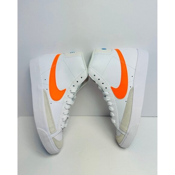 5Y FITS 6.5 W NIKE Blazer Mid '77 GS 'White Total Orange DA4086 116 - Picture 6 of 7